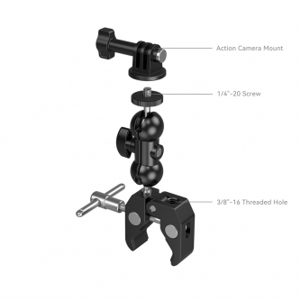 Rigu aksesuāri - SmallRig Crab Shaped Clamp Kit with Ballhead Magic Arm 1138B - ātri pasūtīt no ražotāja