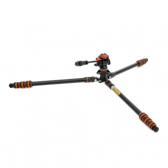 Photo Tripods - 3 Legged Thing Punks Travis 2.0 & Airhed Trinity Zwart/Oranje TRAVISVIDEOLAVA2.0 - quick order from manufacturer