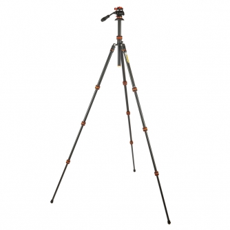 Photo Tripods - 3 Legged Thing Punks Travis 2.0 & Airhed Trinity Zwart/Oranje TRAVISVIDEOLAVA2.0 - quick order from manufacturer