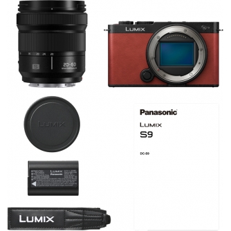 Беззеркальные камеры - PANASONIC LUMIX S9 CRIMSON RED 20-60 F/3.5-5.6 DC-S9KE-R - быстрый заказ от производителя