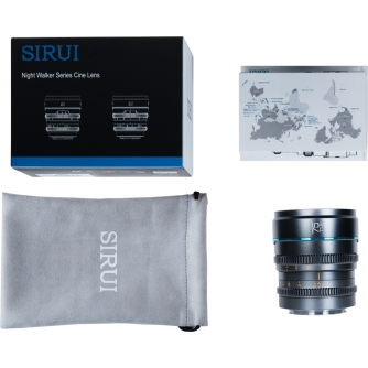 CINEMA Video Lenses - SIRUI CINE LENS NIGHTWALKER S35 75MM T1.2 RF-MOUNT METAL GREY MS75R-G - quick order from manufacturer