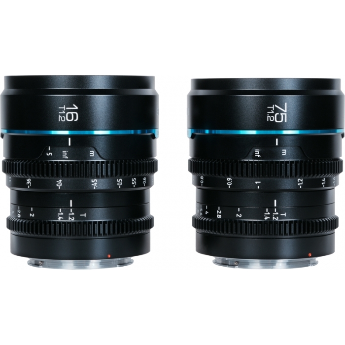 Medium Format Lenses - SIRUI CINE LENS NIGHTWALKER S35 KIT 16 & 75MM T1.2 E-MOUNT BLACK MS-2SEB - quick order from manufacturer