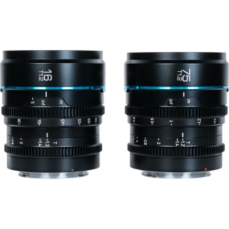 CINEMA Объективы - SIRUI CINE LENS NIGHTWALKER S35 KIT 16 & 75MM T1.2 E-MOUNT BLACK MS-2SEB - быстрый заказ от производителя