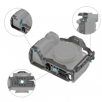 Ietvars kameram CAGE - SmallRig 4539 HawkLock Quick Release Advanced Cage Kit for Sony Alpha 7R V / Alpha 7 IV / Alpha 7S III 4539 - ātri pasūtīt no ražotāja