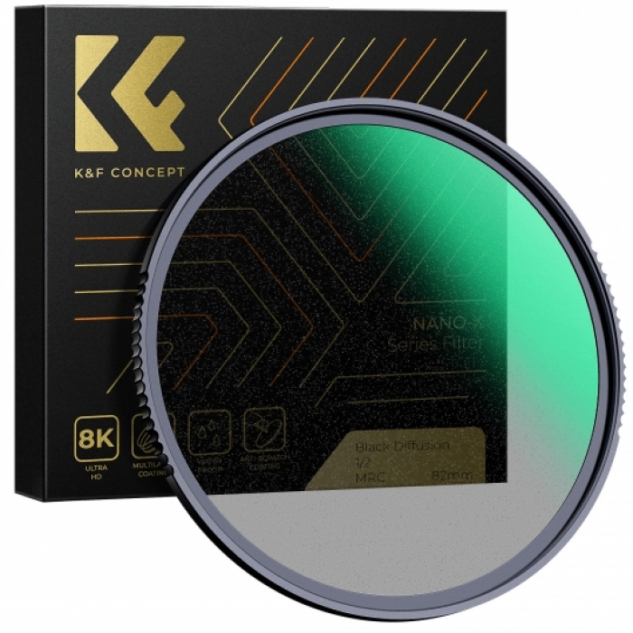 Soft Focus Filters - K&F Concept Nano-X MRC Black Mist 1/2 - 82 mm diffusion filter - quick order from manufacturer