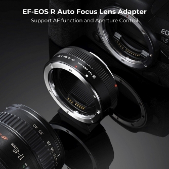 Adapters for lens - K&F Adapter bagnetowy K&F Concept - Canon EF / Canon RF - quick order from manufacturer