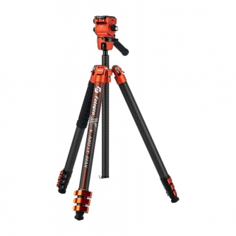 Video Tripods - Fotopro X-Airfly Max Video tripod - orange - quick order from manufacturer