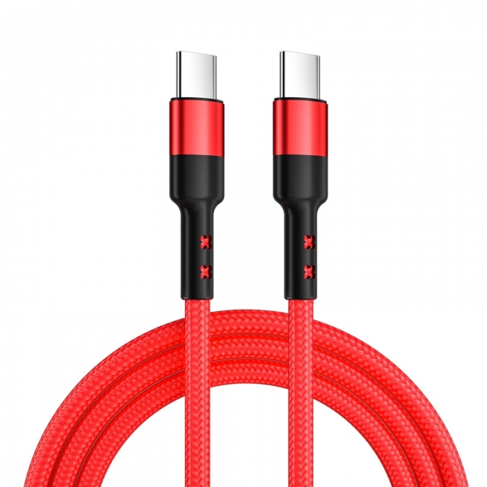 Audio vadi, adapteri - Caruba USB C to USB C 60W Cable 30cm Red USBC 30CMR - ātri pasūtīt no ražotāja