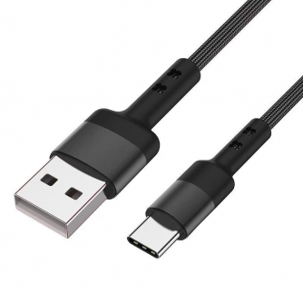 Аудио кабели, адаптеры - Caruba USB A to USB C 60W Cable 1 Meter Black USBAC 1MB - быстрый заказ от производителя