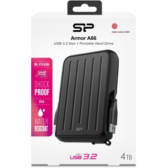 SiliconPowerexternalharddrive4TBArmorA66,blackSP040TBPHD66LS3K