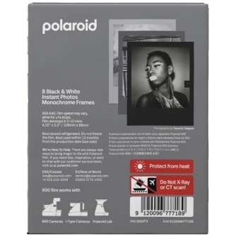 Instantkameru filmiņas - Polaroid 600 B&W melnbaltie rāmīši 6373 - ātri pasūtīt no ražotāja