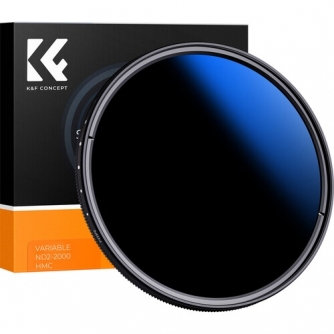 ND фильтры - K&F 62MM C Series Ultra-thin Variable/Fader,ND2-2000 Blue Coated KF01.2443 - быстрый заказ от производителя