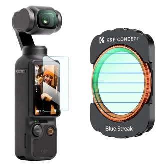 Accessories for Action Cameras - K&F DJI Osmo Pocket 3 Magnetic Blue Streak Filter KF01.2615 - quick order from manufacturer