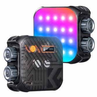 LED gaismas paneļi - K&F RGB Full Color Light Built-in Battery 21 Lighting Effects Black KF34.036 - ātri pasūtīt no ražotāja