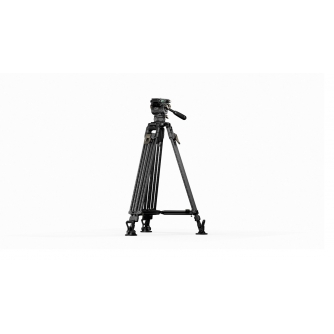 Video Tripods - Tilta 75mm Cine Fluid Head with 2-Stage One Touch Carbon Fiber Tripod Legs (8KG) - Space Gray TT-CT08A-75-SG - quick order from manufacturer