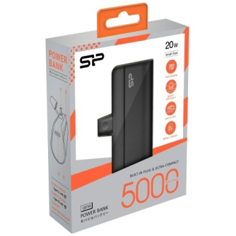 Power Banks - Silicon Power power bank QD50 5000mAh, black SP5K0MAPBKQD500K - быстрый заказ от производителя