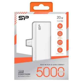 Power Banks - Silicon Power power bank QD50 5000mAh, white SP5K0MAPBKQD500W - быстрый заказ от производителя