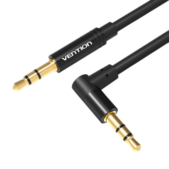 Audio cables, adapters - Cable Audio 90 degree mini jack 3,5mm AUX Vention BAKBD-T 0.5m (black) BAKBD-T - quick order from manufacturer