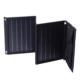 Portatīvie saules paneļi un spēkstacijas - Foldable solar charger Choetech SC005 22W 2xUSB (black) SC005-V2 - ātri pasūtīt no ražotāja