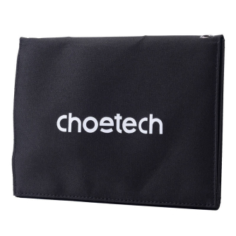 Discontinued - Foldable solar charger Choetech SC005 22W 2xUSB (black) SC005-V2