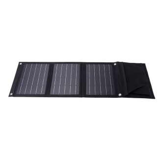 Portatīvie saules paneļi un spēkstacijas - Foldable solar charger Choetech SC005 22W 2xUSB (black) SC005-V2 - ātri pasūtīt no ražotāja