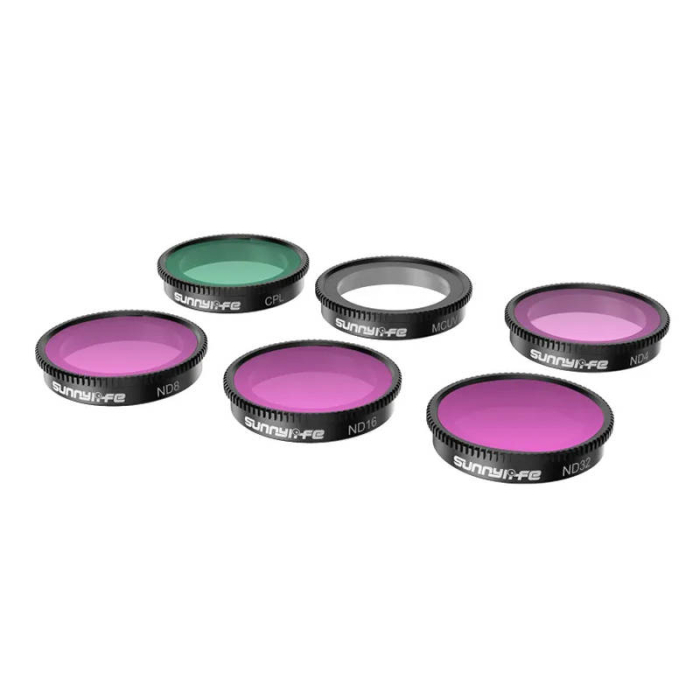 Аксессуары для экшн-камер - Set of 6 filters MCUV+CPL+ND4+ND8+ND16+ND32 Sunnylife for Insta360 GO 3/2 IST-FI9317 - быстрый заказ