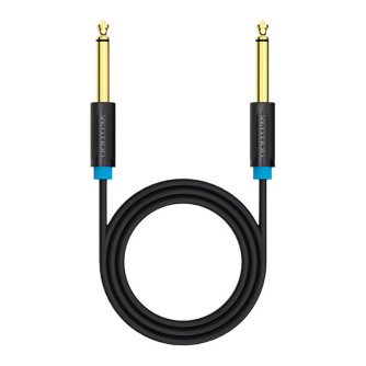 Audio vadi, adapteri - Audio Cable TS 6.35mm Vention BAABF 1m (black) BAABF - ātri pasūtīt no ražotāja