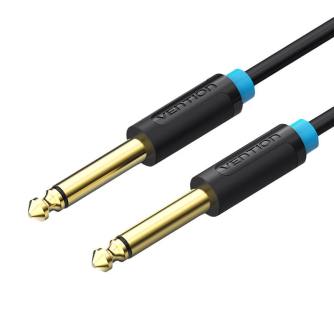 Аудио кабели, адаптеры - Audio Cable TS 6.35mm Vention BAABF 1m (black) BAABF - быстрый заказ от производителя