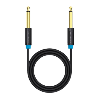 Audio vadi, adapteri - Audio Cable TS 6.35mm Vention BAABH 2m (black) BAABH - ātri pasūtīt no ražotāja