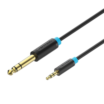 Аудио кабели, адаптеры - Audio Cable TRS 3.5mm to 6.35mm Vention BABBH 2m, Black BABBH - быстрый заказ от производителя