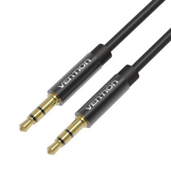 Аудио кабели, адаптеры - Cable Audio 3.5mm mini jack Vention BAGBF 1m Black BAGBF - быстрый заказ от производителя