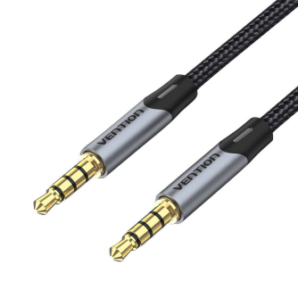 Audio vadi, adapteri - Cable Audio TRRS 3.5mm mini jack Vention BAQHD 0.5m Gray BAQHD - ātri pasūtīt no ražotāja