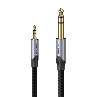 Аудио кабели, адаптеры - Cable Audio 3.5mm TRS to 6.35mm Vention BAUHH 2m Gray BAUHH - быстрый заказ от производителя