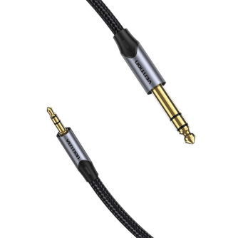 Аудио кабели, адаптеры - Cable Audio 3.5mm TRS to 6.35mm Vention BAUHH 2m Gray BAUHH - быстрый заказ от производителя