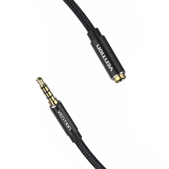 Аудио кабели, адаптеры - Cable Audio TRRS 3.5mm Male to 3.5mm Female Vention BHCBG 1,5m Black BHCBG - быстрый заказ от производи