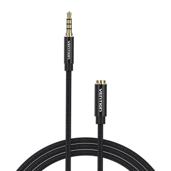 Audio vadi, adapteri - Cable Audio TRRS 3.5mm Male to 3.5mm Female Vention BHCBH 2m Black BHCBH - ātri pasūtīt no ražotāja