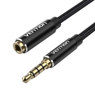 CableAudioTRRS35mmMaleto35mmFemaleVentionBHCBH2mBlackBHCBH