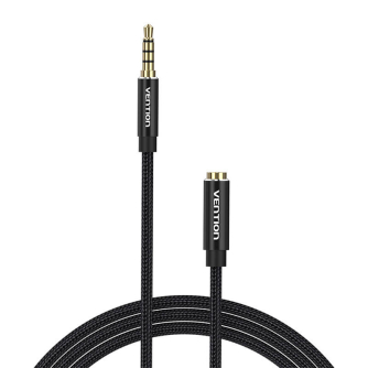 Audio vadi, adapteri - Cable Audio TRRS 3.5mm Male to 3.5mm Female Vention BHCBJ 5m Black BHCBJ - ātri pasūtīt no ražotāja