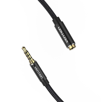 Аудио кабели, адаптеры - Cable Audio TRRS 3.5mm Male to 3.5mm Female Vention BHCBJ 5m Black BHCBJ - быстрый заказ от производите