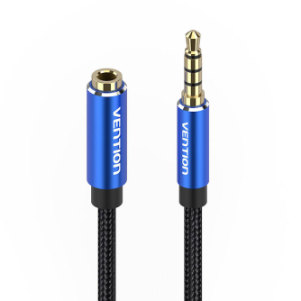 CableAudioTRRS35mmMaleto35mmFemaleVentionBHCLH2mBlueBHCLH