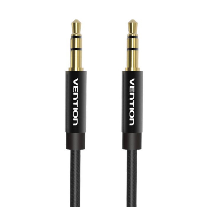 Аудио кабели, адаптеры - Cable Audio 3.5mm mini jack Vention BAGBD 0.5m Black Metal BAGBD - быстрый заказ от производителя