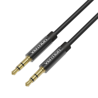 Аудио кабели, адаптеры - Cable Audio 3.5mm mini jack Vention BAGBD 0.5m Black Metal BAGBD - быстрый заказ от производителя