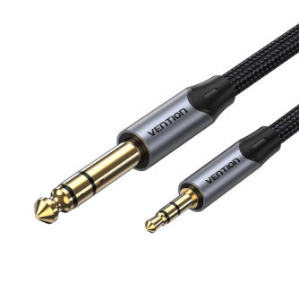 Аудио кабели, адаптеры - Cable Audio TRS 3.5mm to 6.35mm Vention BAUHD 0.5m Gray BAUHD - быстрый заказ от производителя