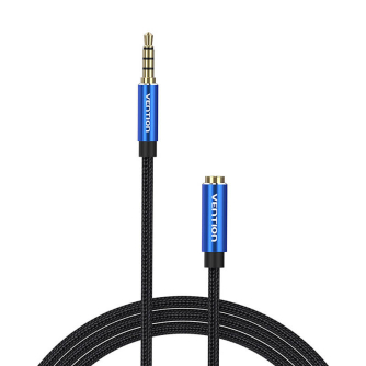 Audio vadi, adapteri - Cable Audio TRRS 3.5mm Male to 3.5mm Female Vention BHCLI 3m Blue BHCLI - ātri pasūtīt no ražotāja