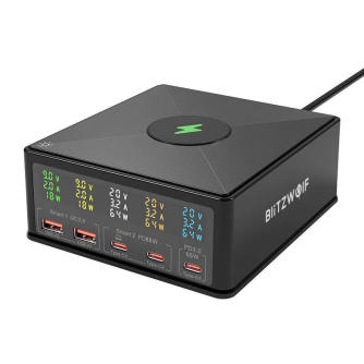 ChargerBlitzwolf868H,2xUSB-A,3xUSBtype-C,160W(black)868H