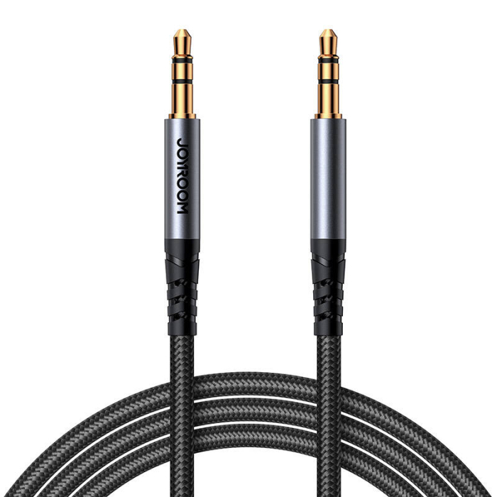 Audio cables, adapters - Joyroom SY-A09 AUX cable 3.5mm mini jack to 3.5mm mini jack, braided, 1.2m (black) SY-A08 - quick order from manufacturer