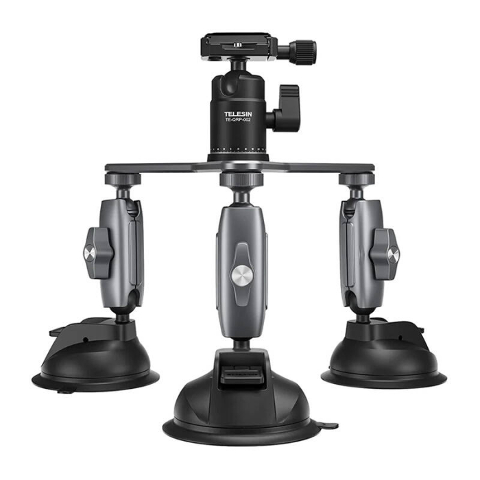 Video stabilizatori - TELESIN Three-Arm Suction Mount - TE-TSB-001 TE-TSB-001 - ātri pasūtīt no ražotāja