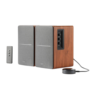 Студийные мониторы - Speakers 2.0 Edifier R1280T with Smart Wi-Fi Audio Streamer WiiM Mini (brown) R1280T and WiiM Mini - быстры