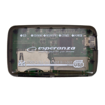 Karšu lasītājs - Esperanza All In One Card Reader USB EA117 EA117 - ātri pasūtīt no ražotāja