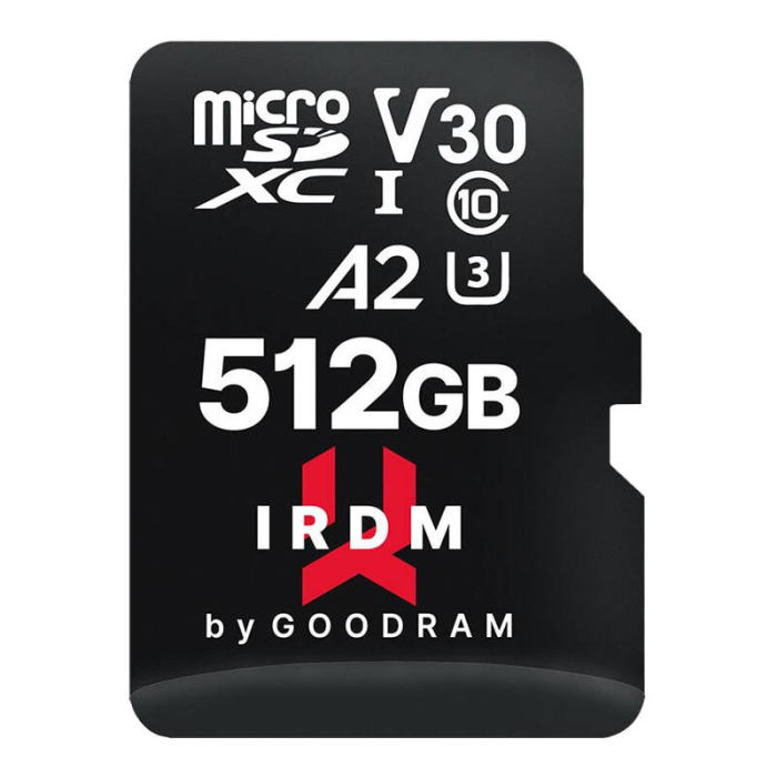 Atmiņas kartes - Memory card Goodram microSD IRDM 512GB UHS-I U3 IR-M2AA-5120R12 - ātri pasūtīt no ražotāja